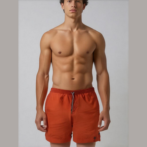 Trespass Men's Medium Quick Dry Mesh Lined Dark Orange Swim Trunks Shorts
